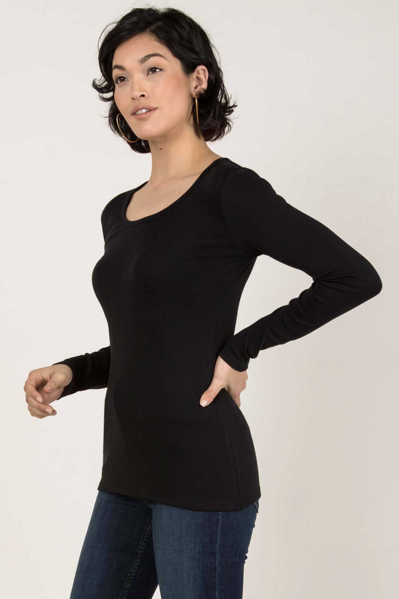 Active Long Sleeve Scoop Tee