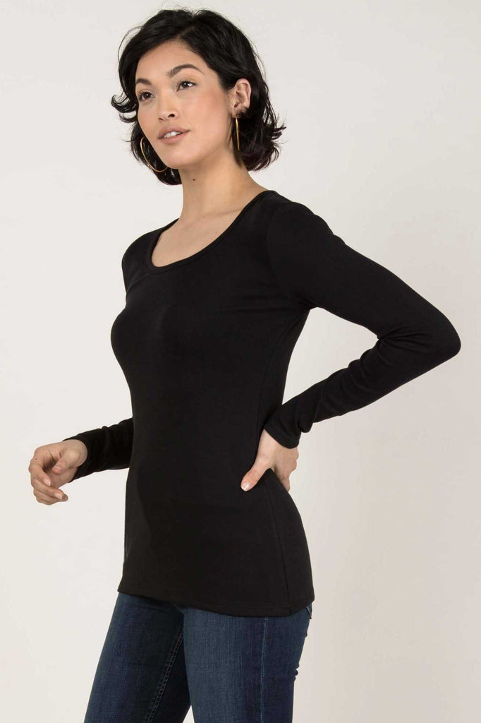 Active Long Sleeve Scoop Tee