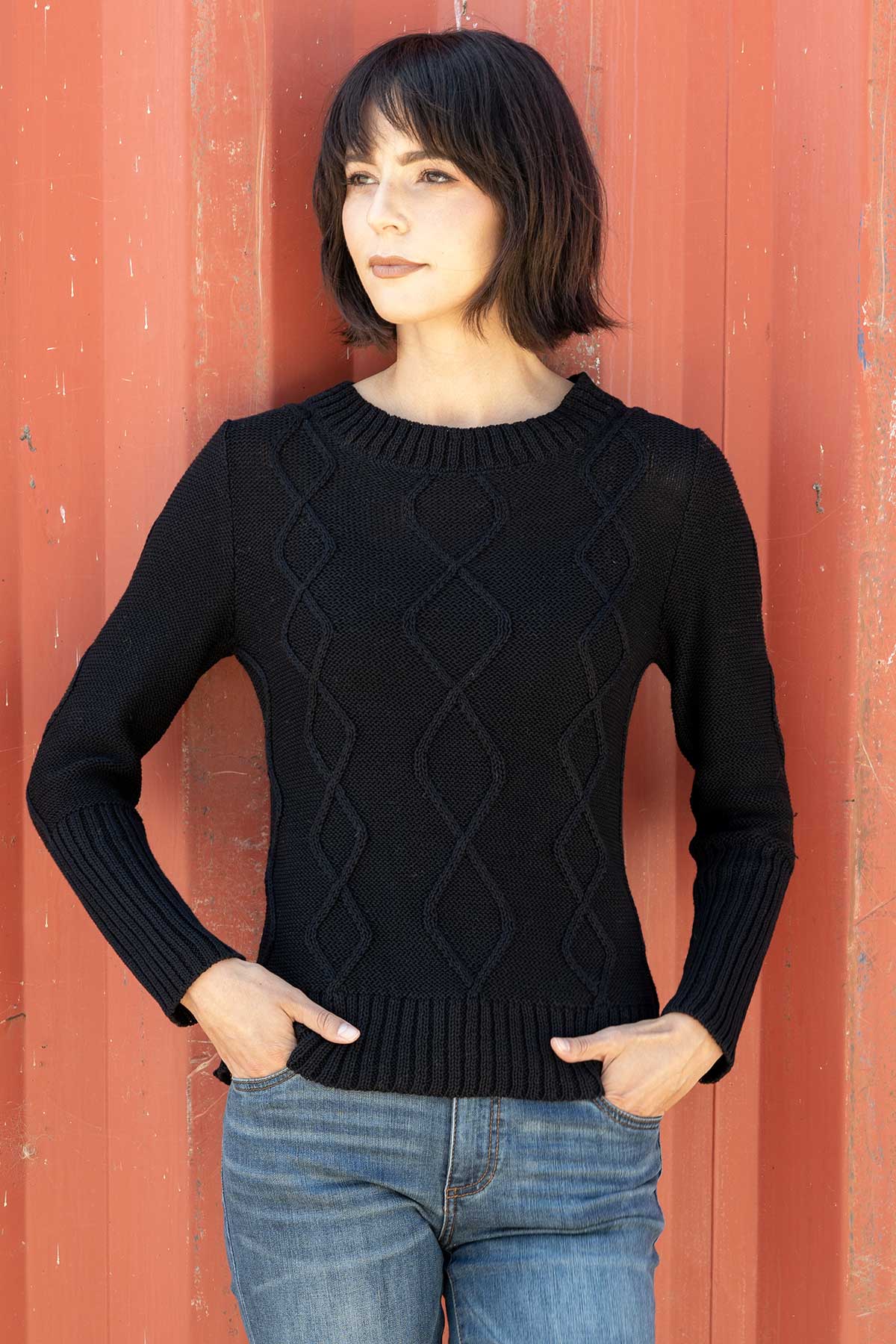 Womens Alpaca Sweater | Organic Cotton Cable Sweater – Indigenous