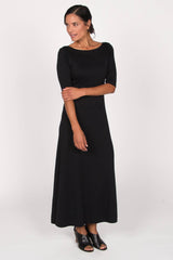 Elbow Sleeve Boatneck Dress - Indigenous