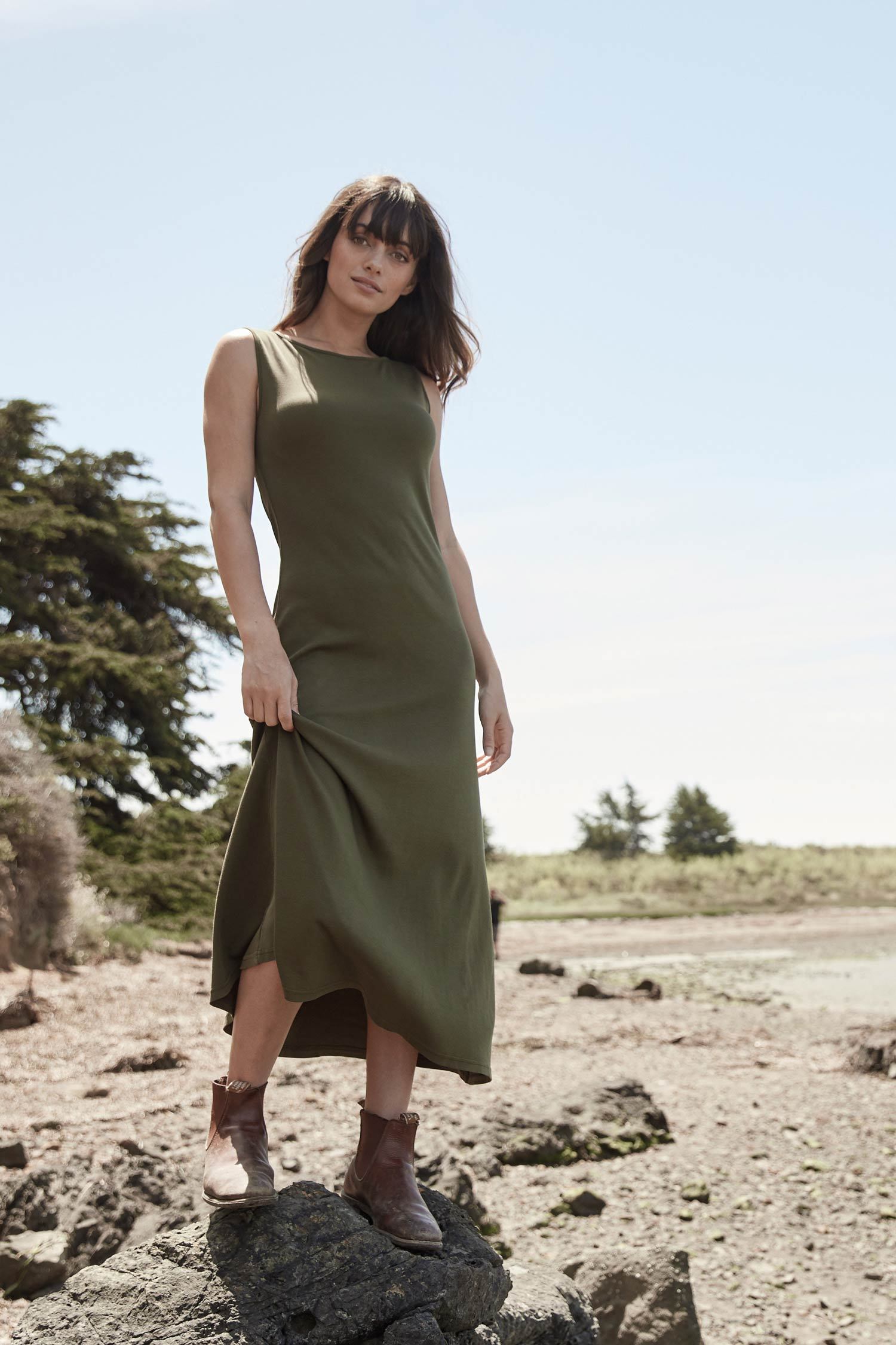 Essential Boatneck Dress - Indigenous