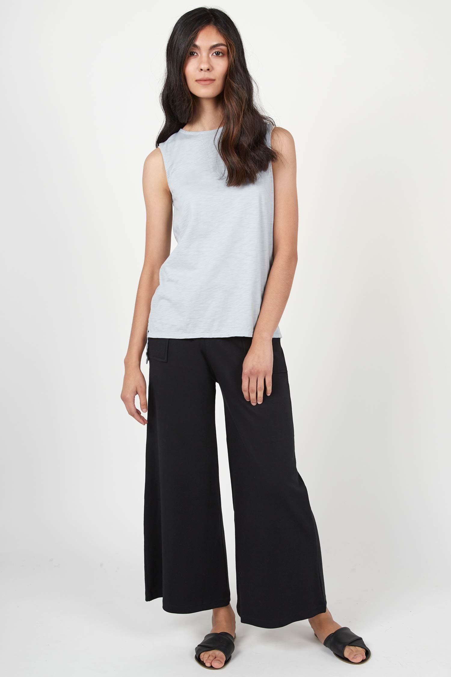 Essential Cropped Wide Leg Pant - Indigenous