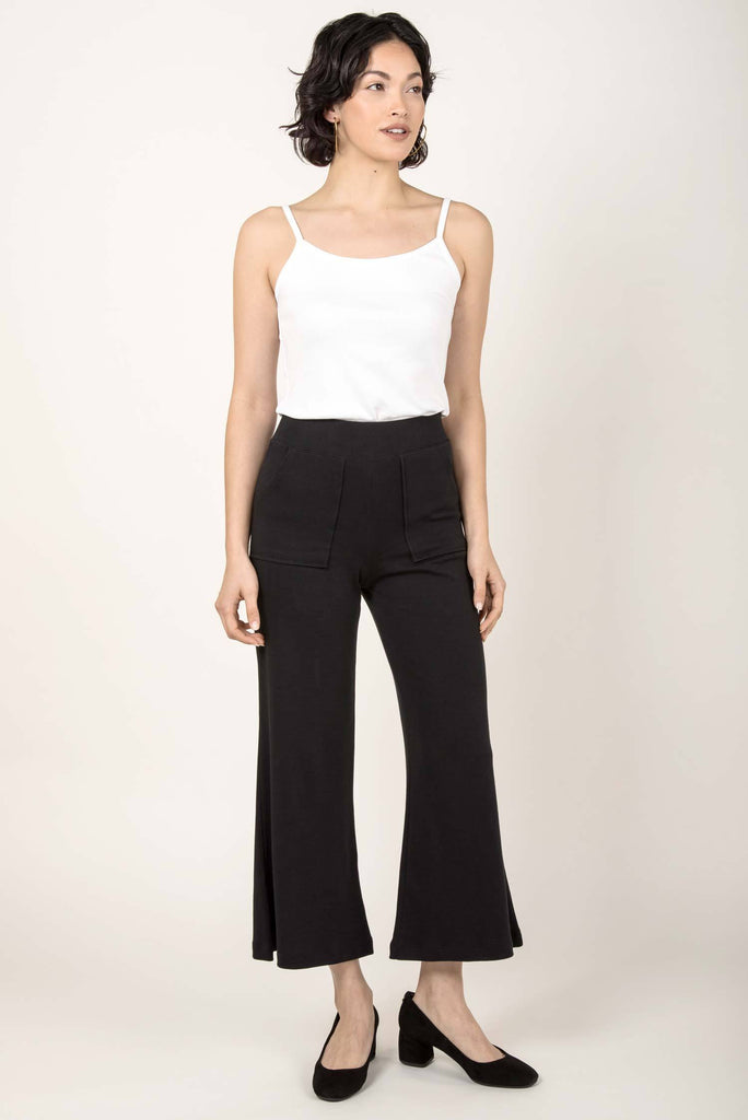 Essential Cropped Wide Leg Pant - Indigenous