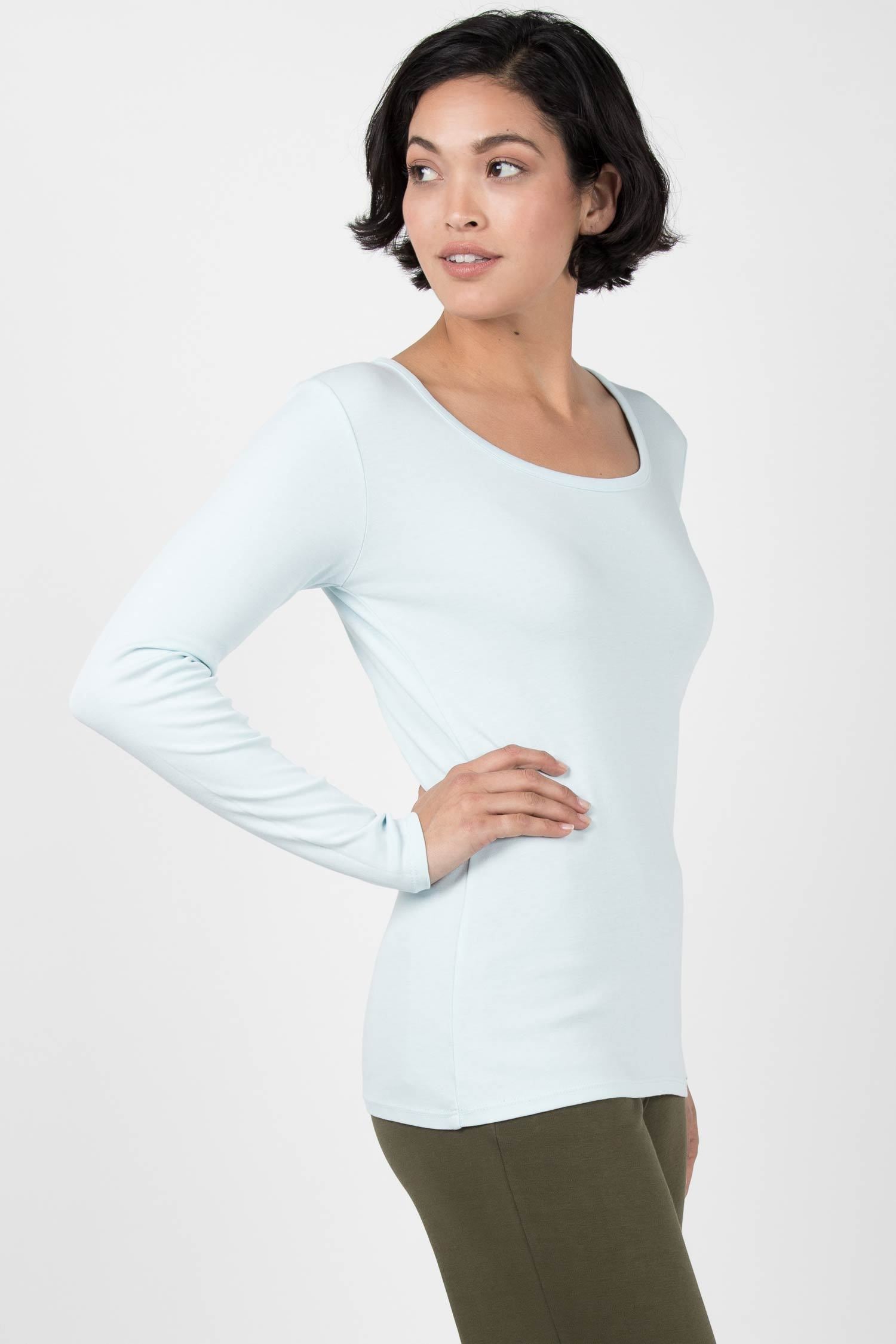 Women's Clearance Avenue Slim Long Sleeve Top made with Organic Cotton