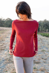 Essential Rib Boatneck Tee - Indigenous