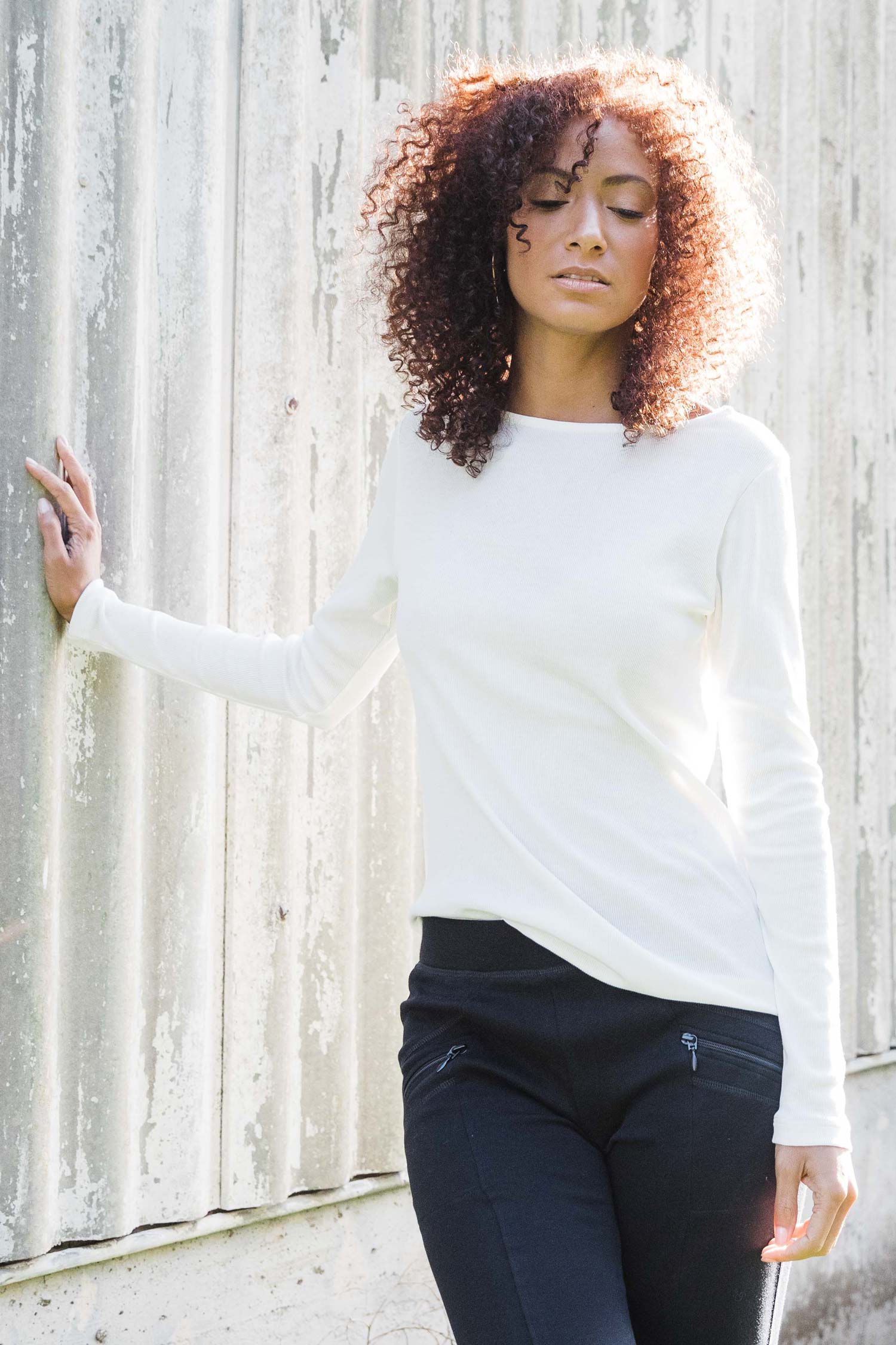 Essential Rib Boatneck Tee - Indigenous