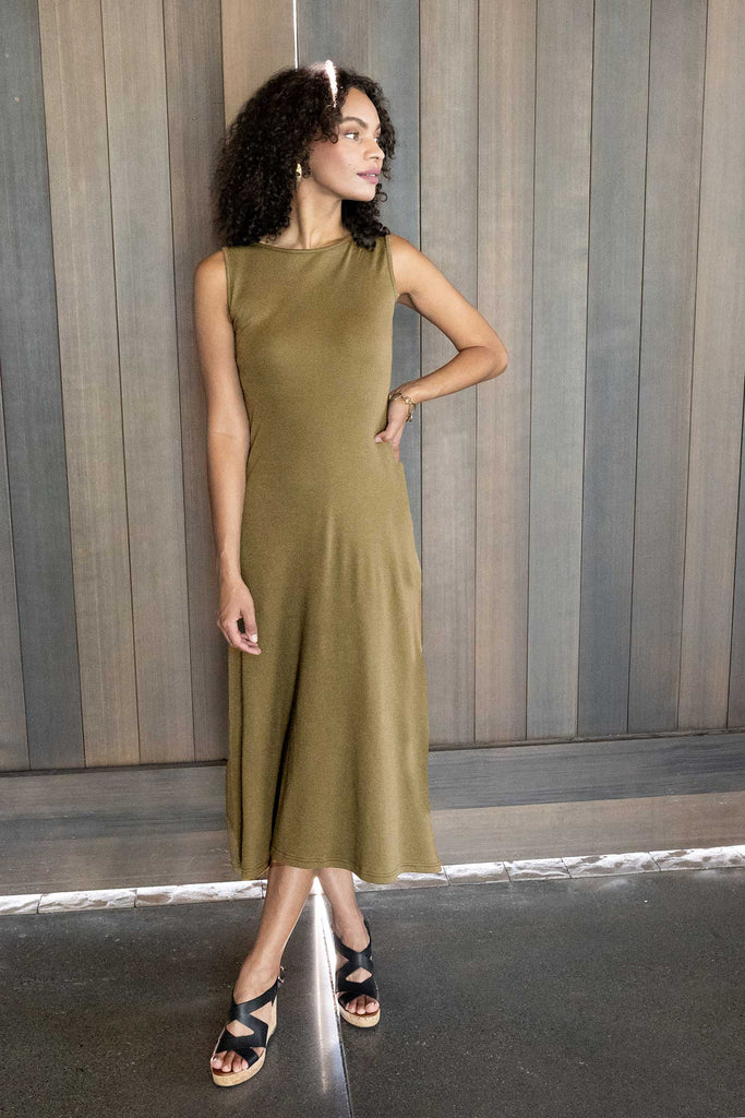 Essential Boatneck Dress - Indigenous
