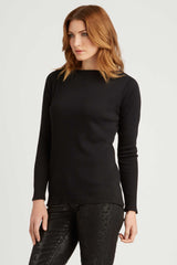 Essential Rib Boatneck Tee - Indigenous