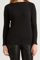 Essential Rib Boatneck Tee - Indigenous