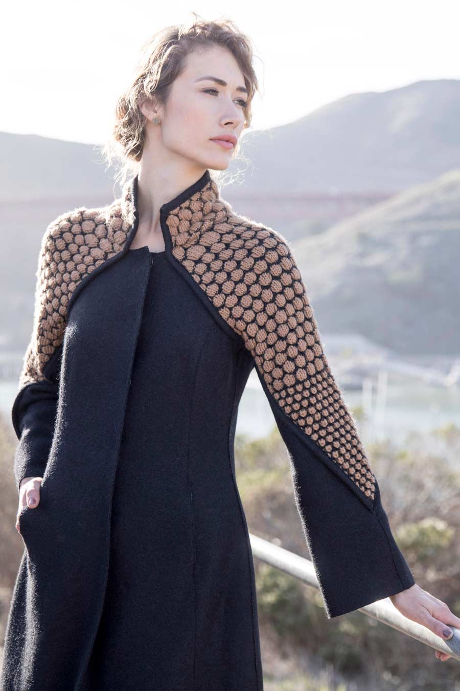 Esencia Women - #Jacket #LISBON made from #alpaca and #wool worn